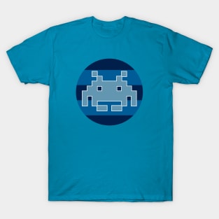 1970s Video Game Alien Invader Blues T-Shirt